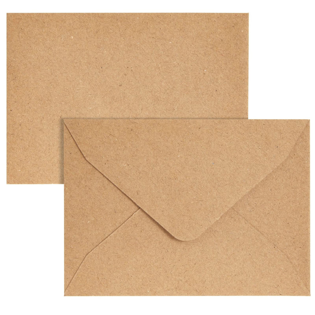 100 Count Mini Gift Card Envelopes Bulk - Brown Kraft Paper Envelopes for Business Card, Wedding RSVP, Birthday, Holiday Gift Cards (4.1x2.75 in)