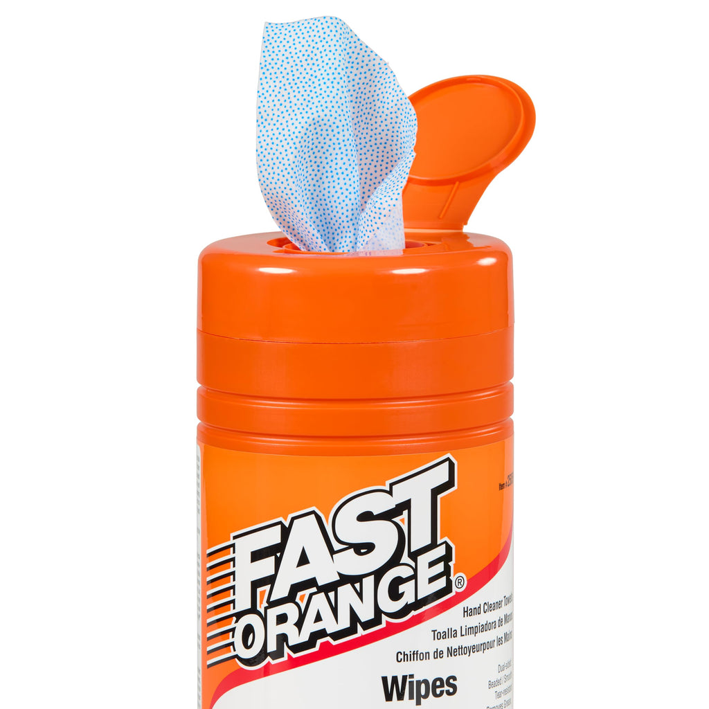 Fast Orange 25051 White Hand Cleaner Wipes Bucket, 72 Wipes, 1