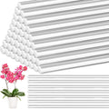 Tebery 50 Pcs 17.3 Inch Acrylic Plant Stakes, Clear Garden Orchid Sticks Rods for DIY Projects, Sturdy Potted Plant Support Stakes Holder for Single Stem Flowers, Indoor and Outdoor Plants