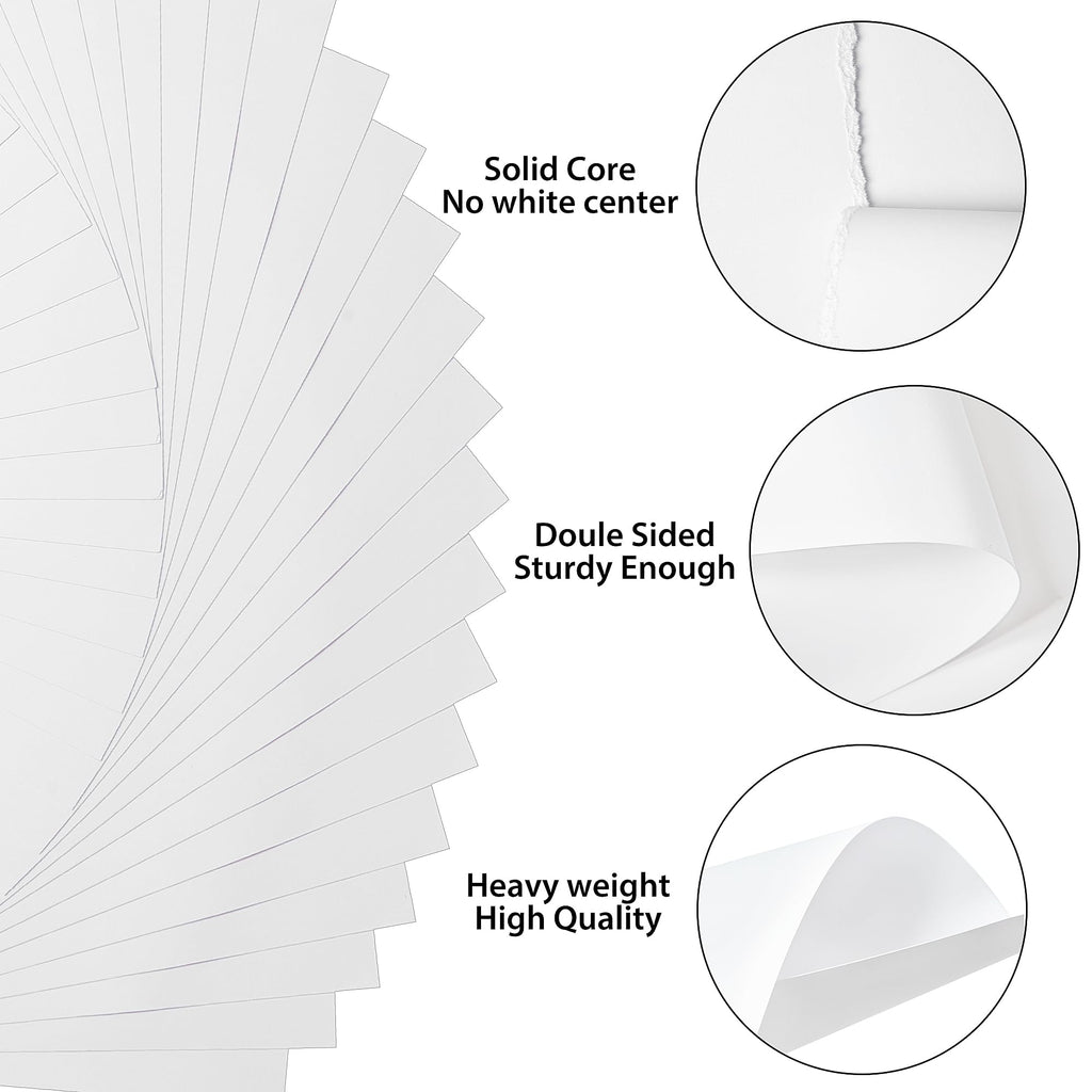 120 Sheets White Cardstock - 8.5” x 11” Letter Size Cover Card Stock 85lb Heavyweight Paper Thick Paper for Scrapbooking, Crafts, Business Cards, Invitations PAP03WH