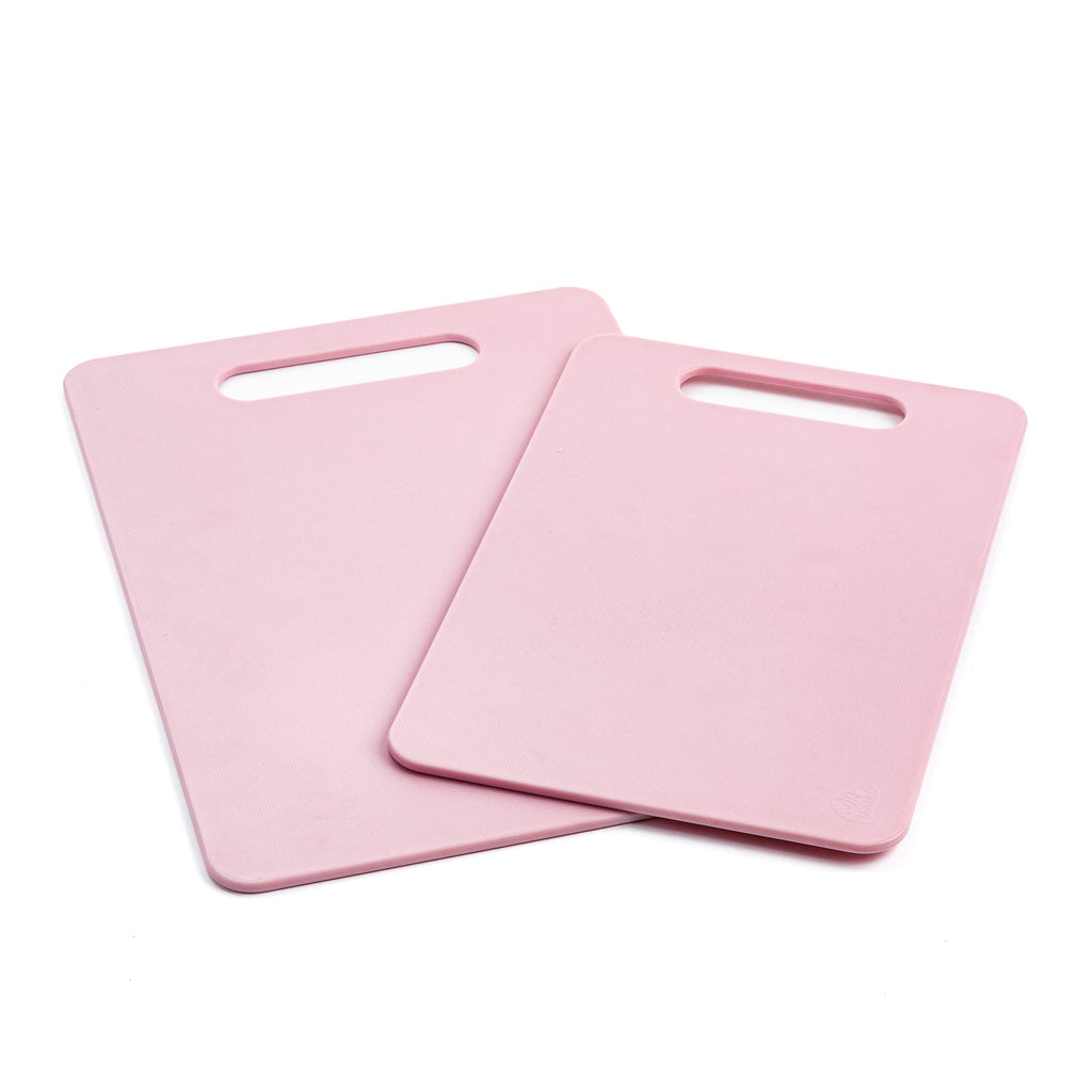 GreenLife Cutting Board Set 8x12 & 10x14, Extra Durable, Meal Prep, Non-Slip, Grip Handles, Crack Resistant, Dishwasher Safe, Reversible, Versatile Kitchen Essentials, Soft Pink