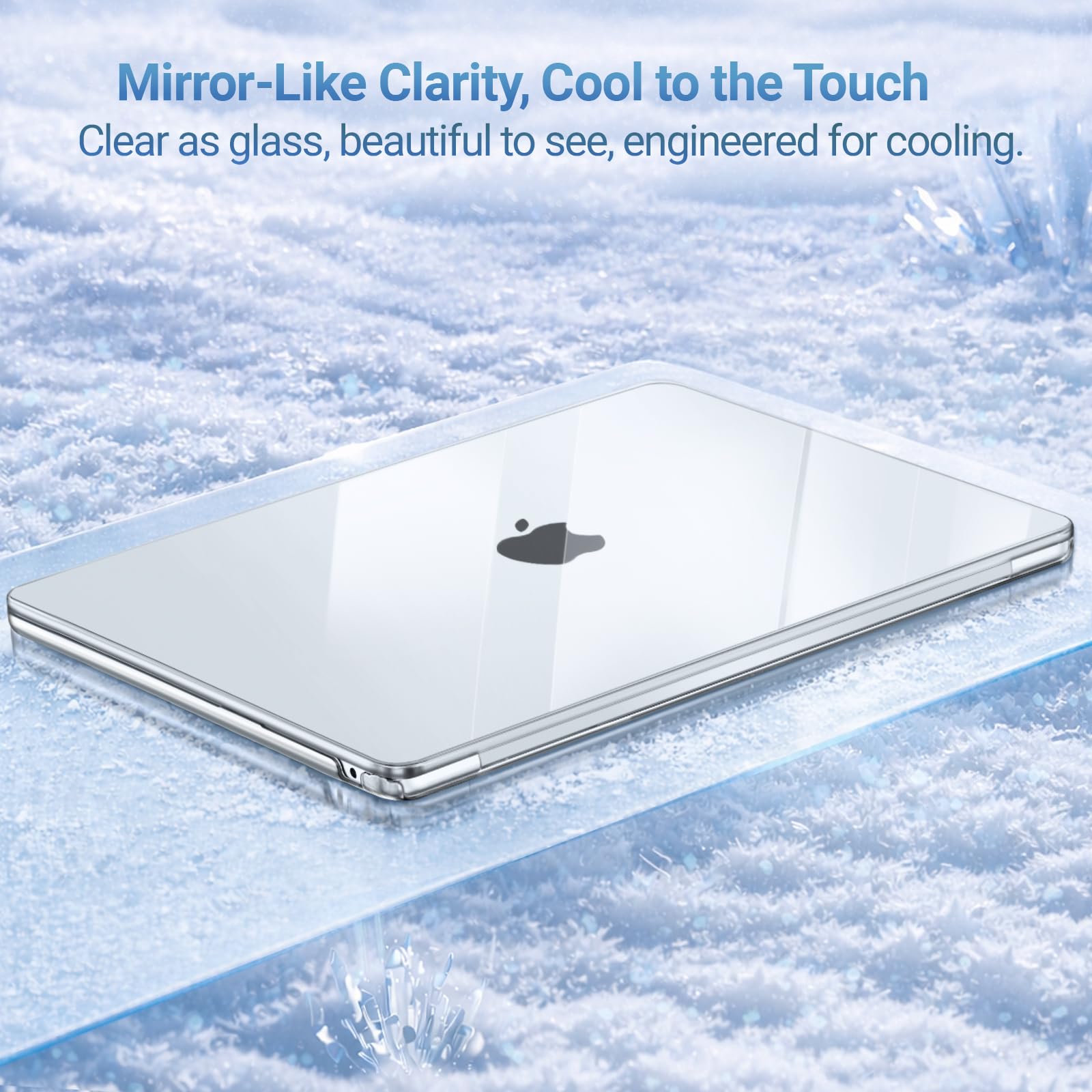 MOSISO Compatible with MacBook Air 15 inch Case M5 2026 M4 2025 M3 M2 2024 2023 A3448 A3241 A3114 A2941, Hard Shell&Keyboard Cover&Screen Film&Type C, Great for Study, Travel, Work,Crystal Clear