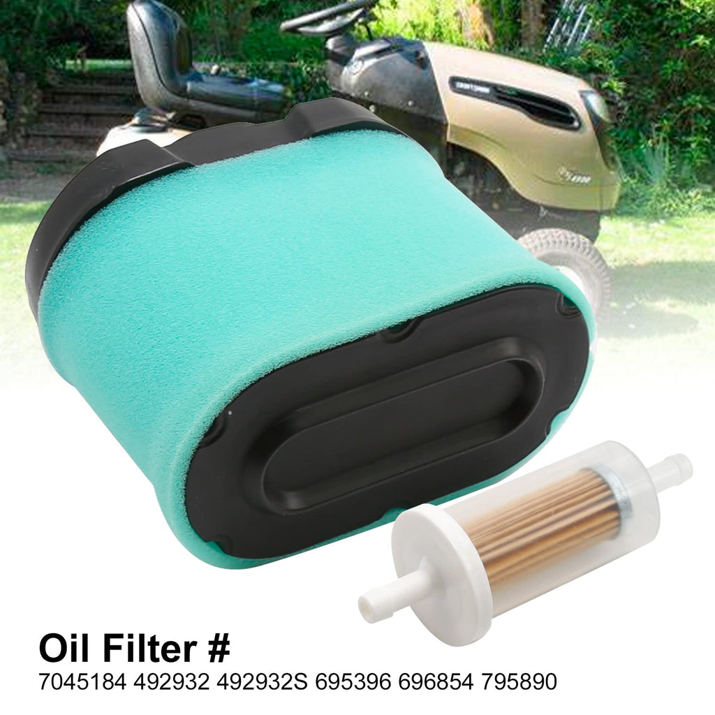 DUZFOREI 792105 792303 Air Filter with 7045184 492932 Oil Filter Replacement for B S 407777 40G777 40H777, Craftsman YT4000 YT4500 GT5000, Husqvarna RZ4222F RZ5422