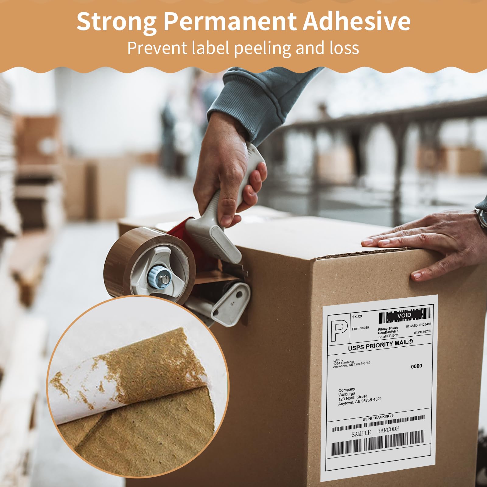 MBLABEL Thermal Direct Labels 1 Stack, 4"x6" Fanfold Thermal Labels, Thermal Shipping Labels Compatible with Zebra, MUNBYN and Rollo, Permanent Adhesive (1000 Labels)