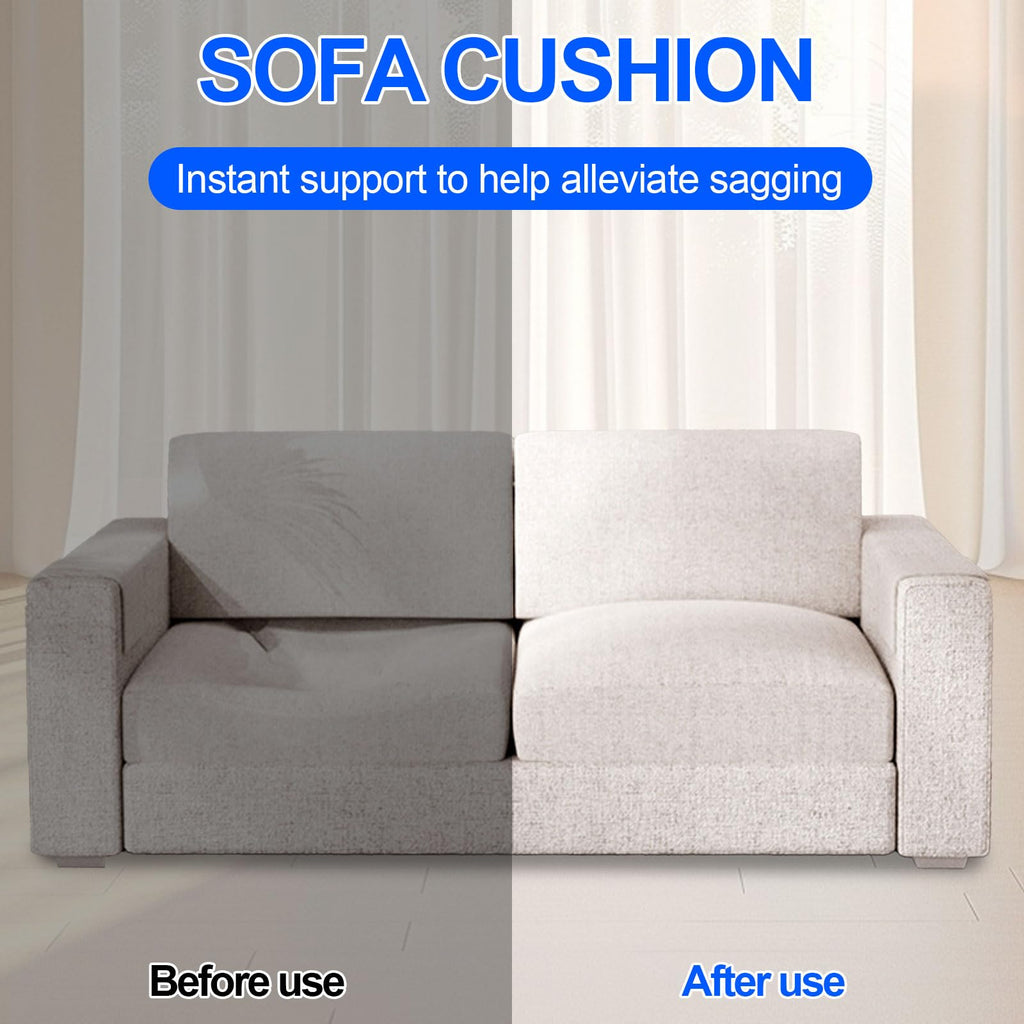 Couch Cushion Support — High-Density Foam Sofa Seat Pads for Sagging Sofas, Cut-to-Size, Enhances Comfort & Durability, 20"x20" High, Great for Home & Office, Gray Trapezoid (Two Pieces)