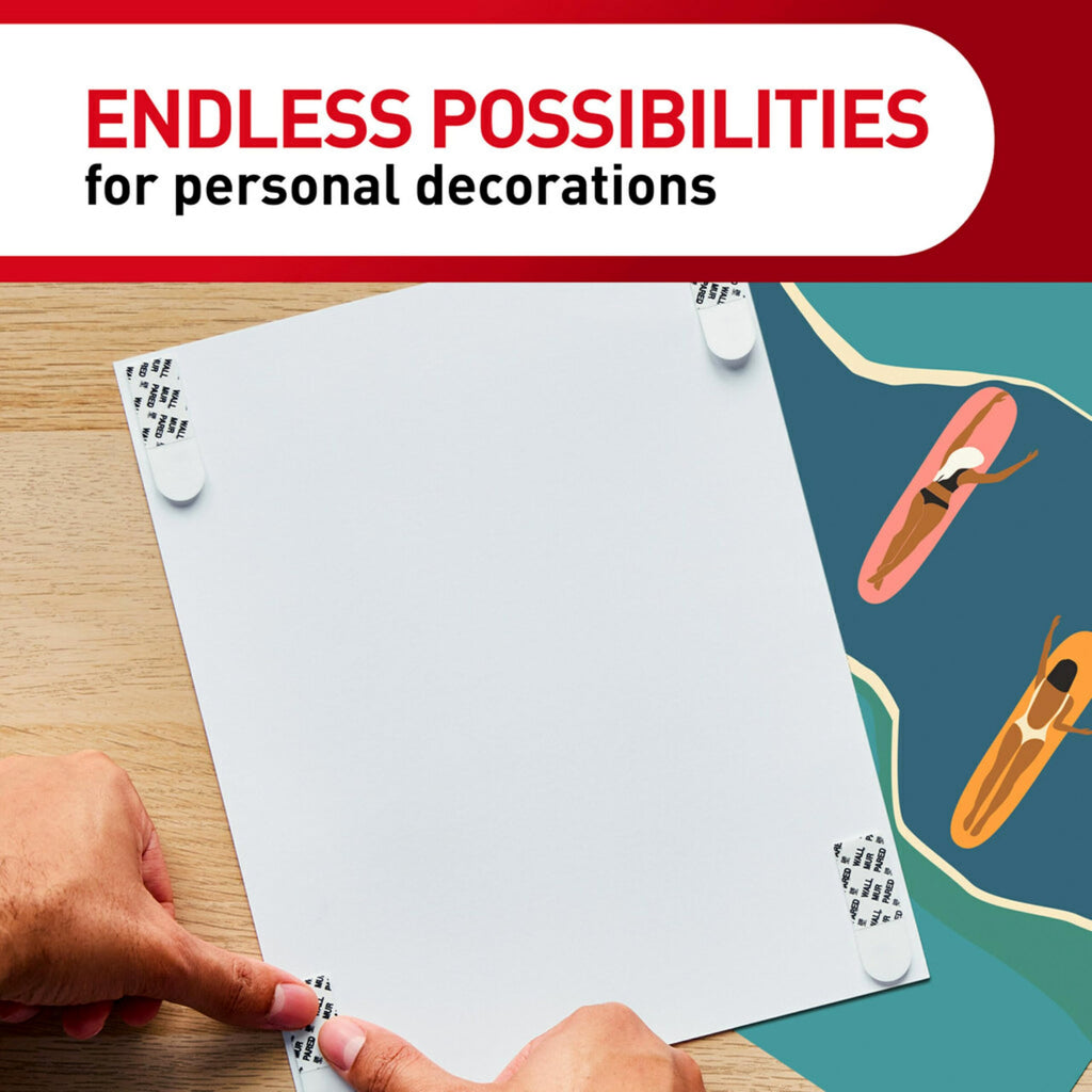 Command Poster Hanging Strips, 136-Strips, Decorate Damage-Free