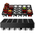5 Pack Square Nursery Pot Tray with 24 Cells, Plant Trays for Pots, Plastic Planting Trays, Flower Pot Moving Tray for Carrying Small Plant Pots (17" x 11" x 2", 120 Cells in Total)
