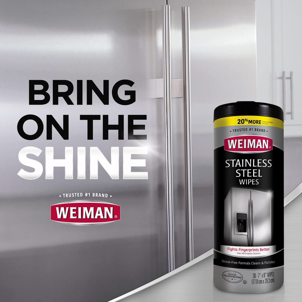 Weiman Stainless Steel Wipes, 30 ct-2 pk