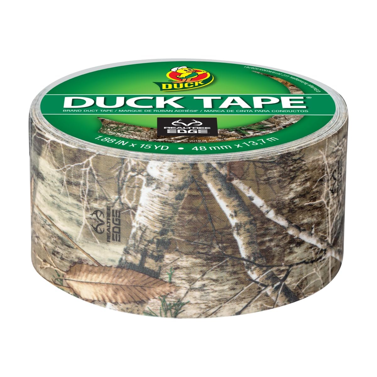 Duck Brand 1409574 Printed Duct Tape, Realtree Camouflage, 1.88 Inches x 10 Yards, Single Roll