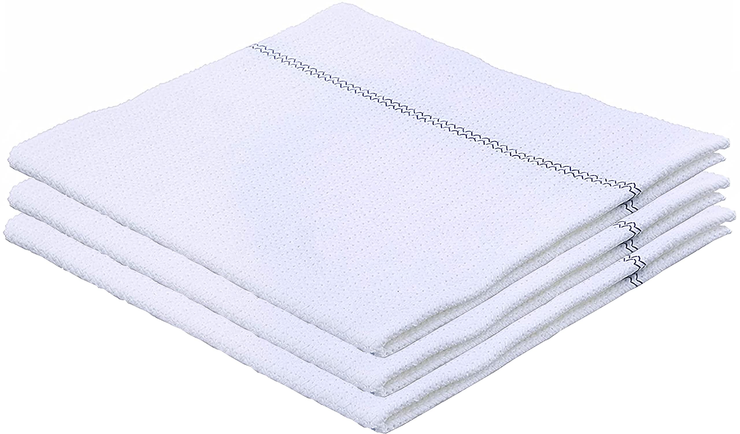 Superio Microfiber Squeegee Mopping Towel Floor Cloth White Cloth for Cuban Style Mop, Israeli Sponga, Kitchen, Bathroom Cleaning, Tile, Stone, Wood, Floor Washing, Drying Towel -18"x24", 3 Pack