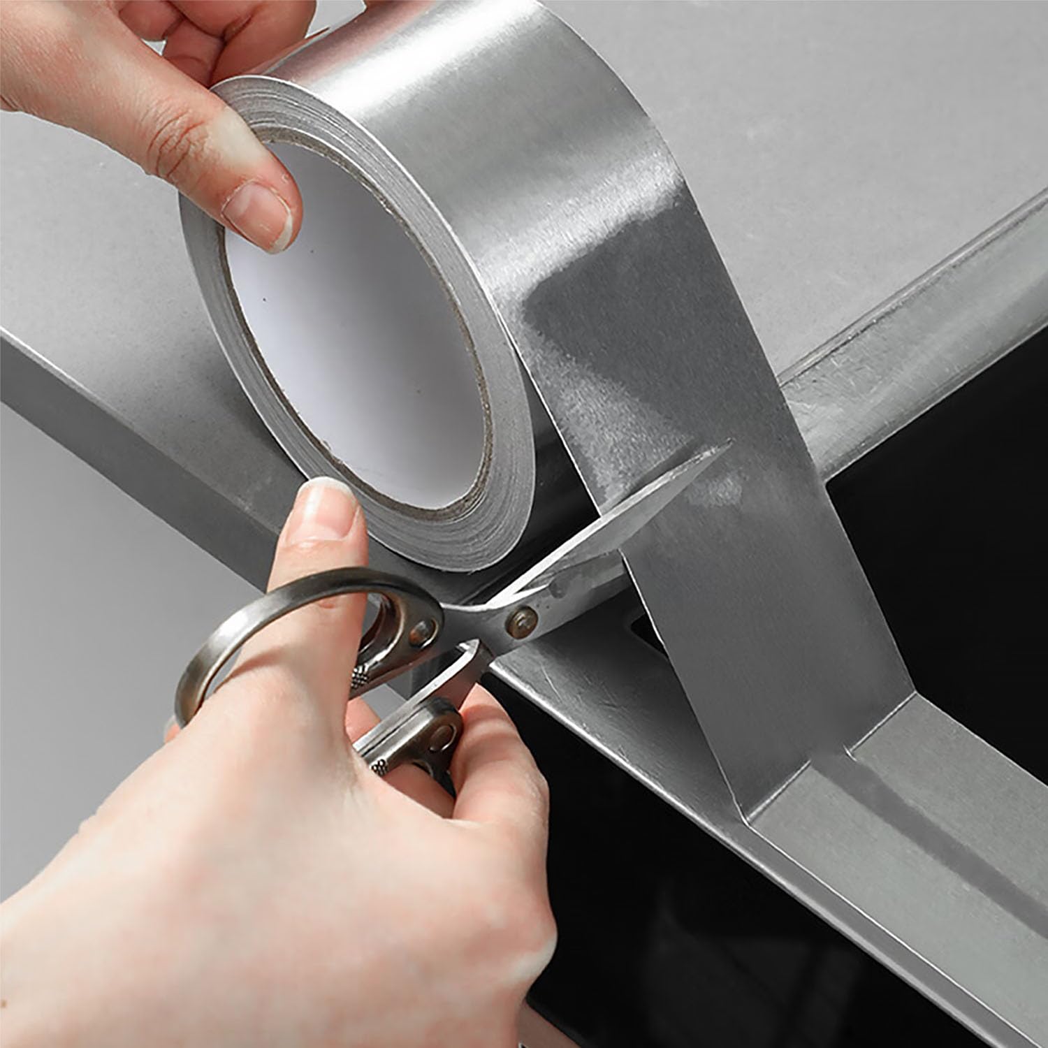 COSIMIXO Silver Aluminum Foil Tape Heavy Duty Duct Tape,4.0mil x 2in x 70Yards,High Temperature Sealing and Patching,Perfect for HVAC,Air Ducts,Foamboard,Metal Repair,Insulation,Dryer Vent and More