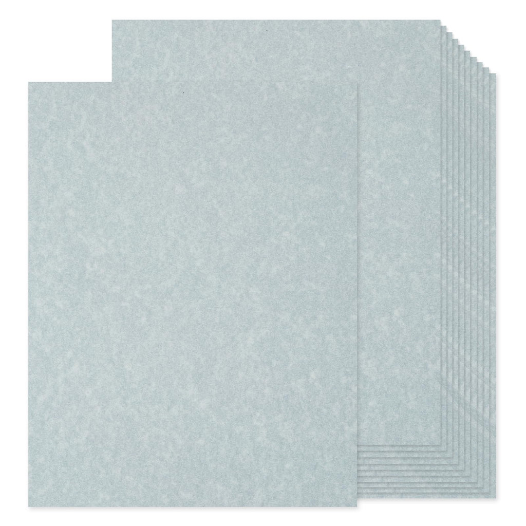 Goefun 100 Sheets Blue Parchment Cardstock, 65lb Cover (180 GSM) Light Blue Parchment Paper Sheets, Bluestone Blank Certificate Paper 8.5 x 11 for Printing, Invitations, Crafts, Business Cards