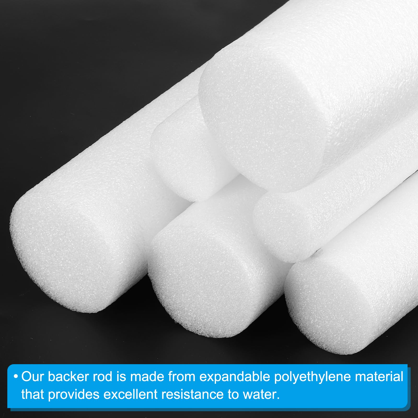 PATIKIL 1/2 Inch x 49.2 Feet Backer Rod for Gaps and Joints, Foam Rope Caulk Crack Joint Filler Roll Seal Weather Strip for Home Construction Car, White