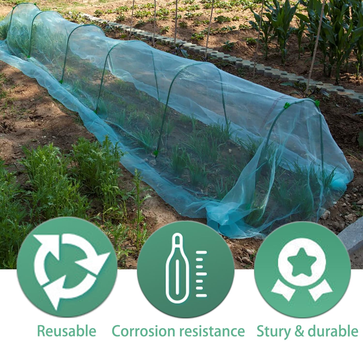 Ultra Fine Garden Mesh Netting,10x33FT Plant Cover,Barrier Protection Net for Anti Mosquito Insects Birds Animals,Plant Row Cover for Vegetable Plants, Fruits, Crops & Greenhouses