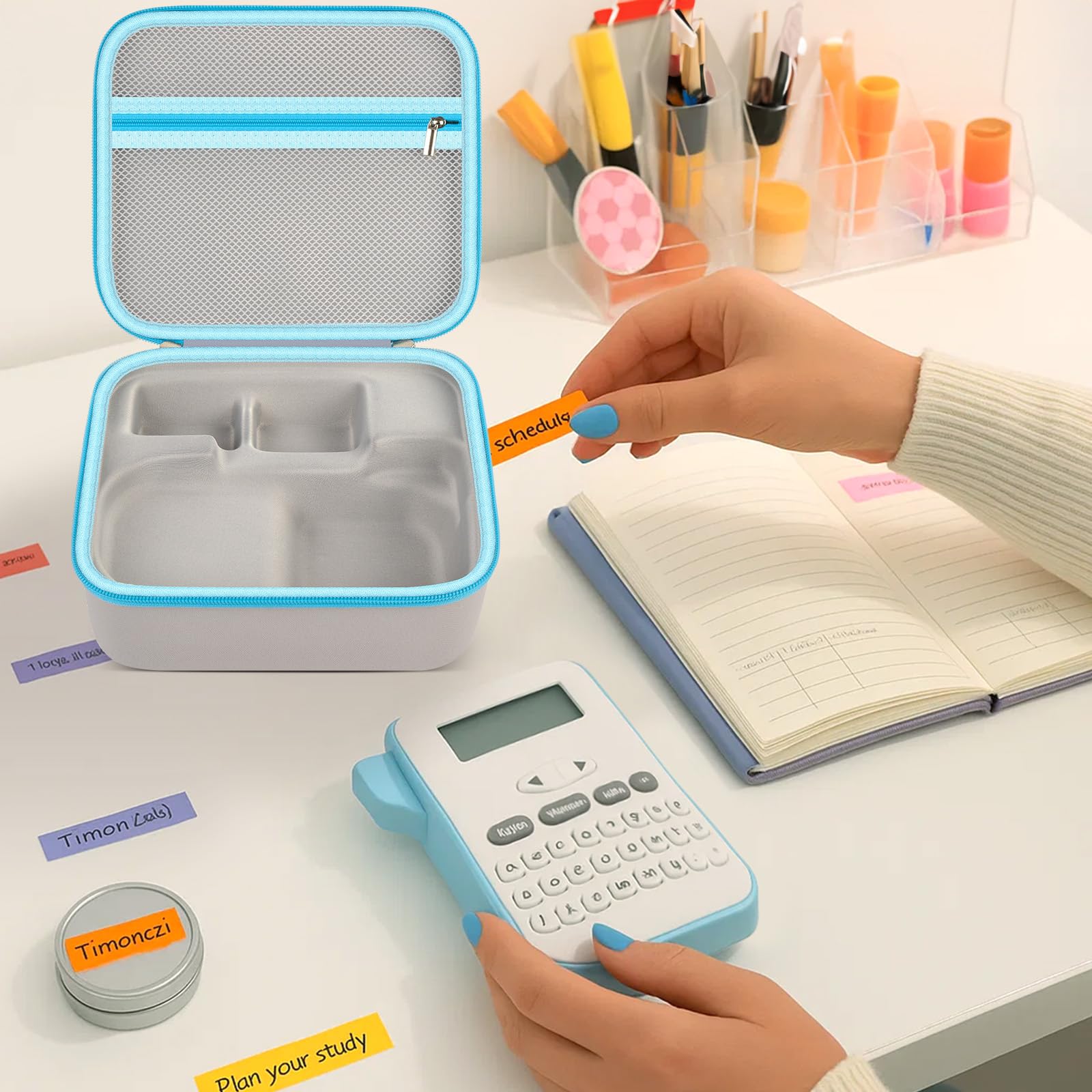 GWCASE Storage Case for Brother PT-N10 Personal Handheld Label Maker, Portable Carrying Holder Organizer for Label Tapes and Other Accessories（Bag Only）