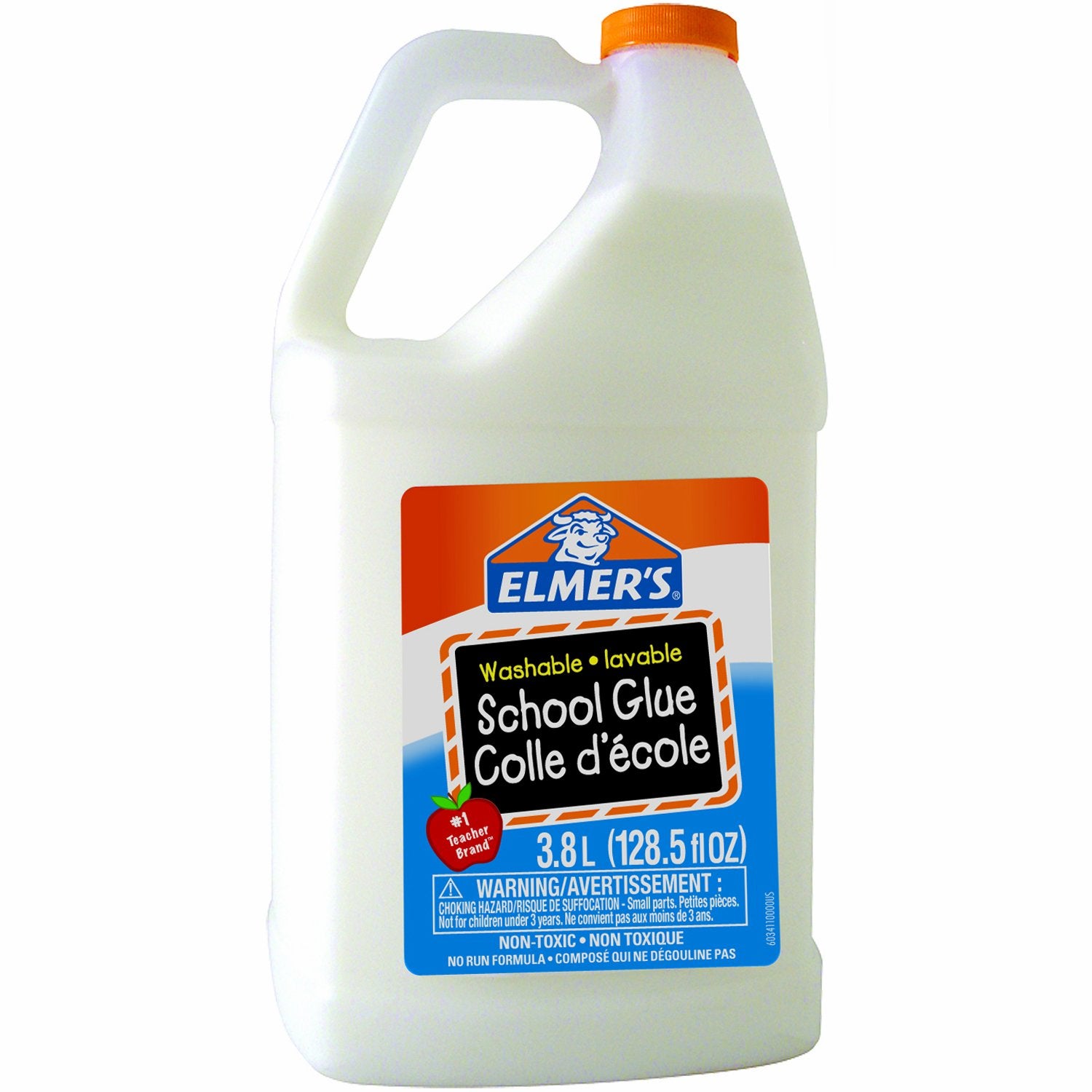 Elmer's 6155060341 Washable No-run School Glue, 3.8 L (1 Gallon) Jug,White