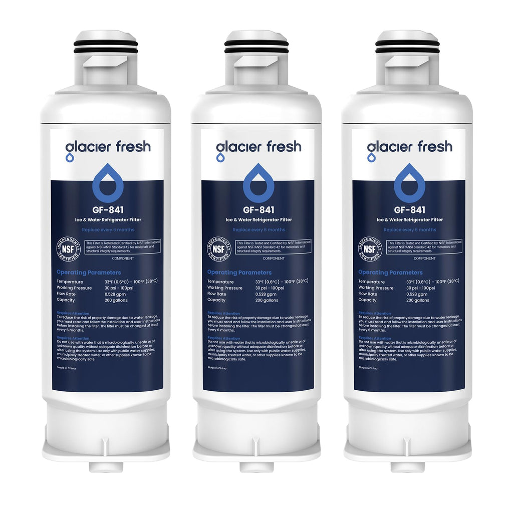 Glacier Fresh Replacement for DA97-17376B Refrigerator Water Filters, HAF-Qin, HAF-Qin/EXP, DA97-08006C, RF23M8070SG, RF23M8070SR, RF23M8090SG, RF23M8090SR, RF23M8570SR, RF23M8590SG (3 Pack)