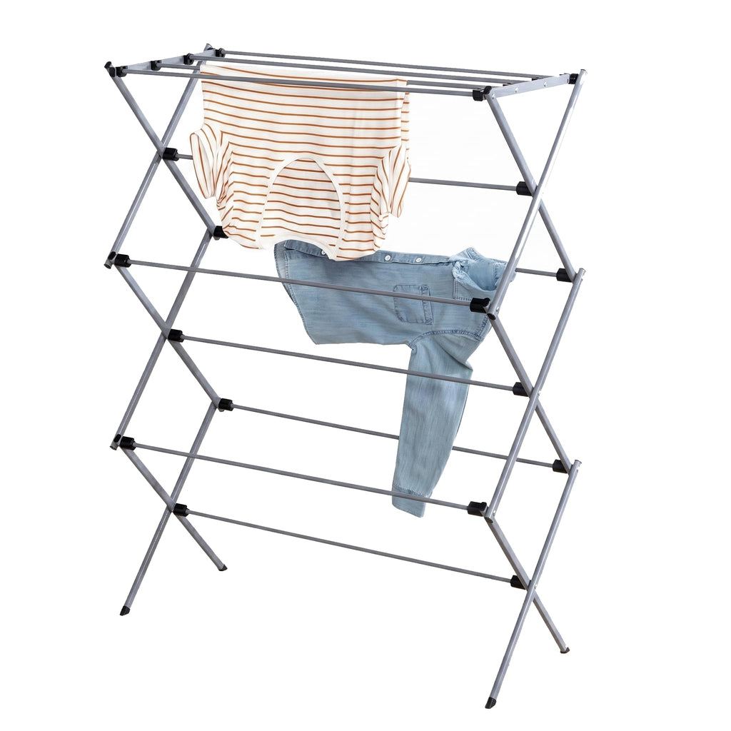 Honey-Can-Do Oversize Collapsible Clothes Drying Rack DRY-09066 Silver, 50 lbs