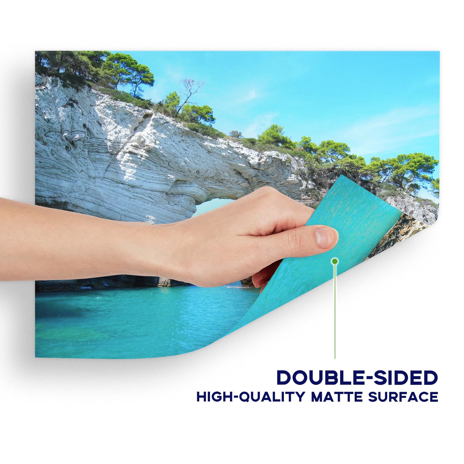 Double Sided Matte Photo Paper 8.5 x 11, Goefun 200GSM/54LB Presentation Paper for Inkjet Printer, 100 Sheets