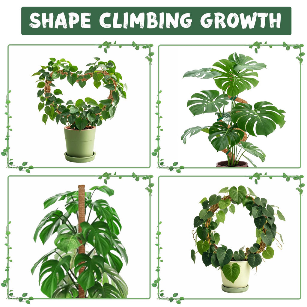 1 Pack 63 Inch Moss Pole for Climbing Plants, 3cm Diameter Coir Totem with 7mm Sturdy Aluminum Core, Bendable Plant Support for Monstera, Philodendron, Pothos, Indoor Garden Stake (160cm)