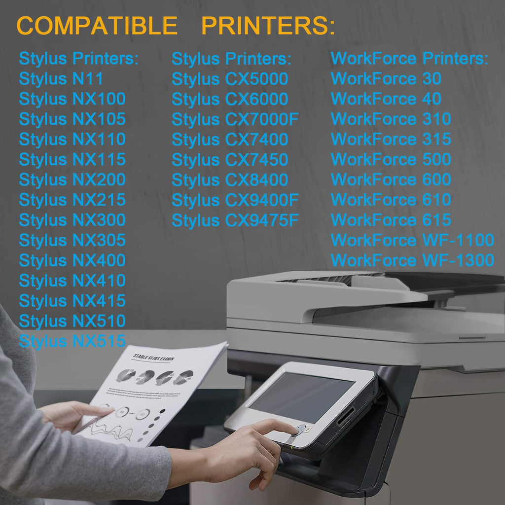 JUSTCOLOR Remanufactured Ink Cartridge Replacement for T069 69 Work for Stylus C120 NX100 NX110 NX115 NX200 NX300 NX400 NX410 NX510 CX7400 CX6000 CX5000 CX8400 (4 Black 2 Cyan 2 Magenta 2 Yellow)