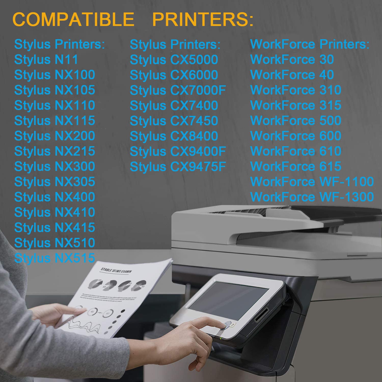 JUSTCOLOR Remanufactured Ink Cartridge Replacement for T069 69 Work for Stylus C120 NX100 NX110 NX115 NX200 NX300 NX400 NX410 NX510 CX7400 CX6000 CX5000 CX8400 (4 Black 2 Cyan 2 Magenta 2 Yellow)