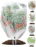 wohohoho 5 Packs Blueberry Bushes Netting Cover with Drawstring, 4.9Ft x 3.3Ft Garden Tree Netting Pest Barrier Tomato Protective Covers Prevent Fruits Plants from Squirrel Bird Insect Deer Animals