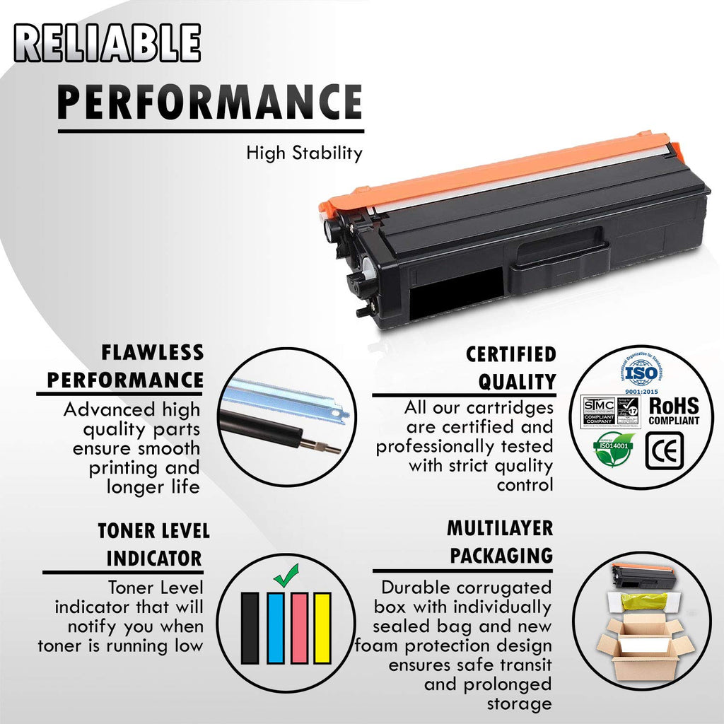 Inkfirst® Black Toner Cartridge TN433 TN433BK (TN-433 BK) Compatible Remanufactured for Brother TN433 Black MFC-L8610CDW MFC-L8900CDW HL-L8260CDW HL-L8360CDW HL-L8360CDWT