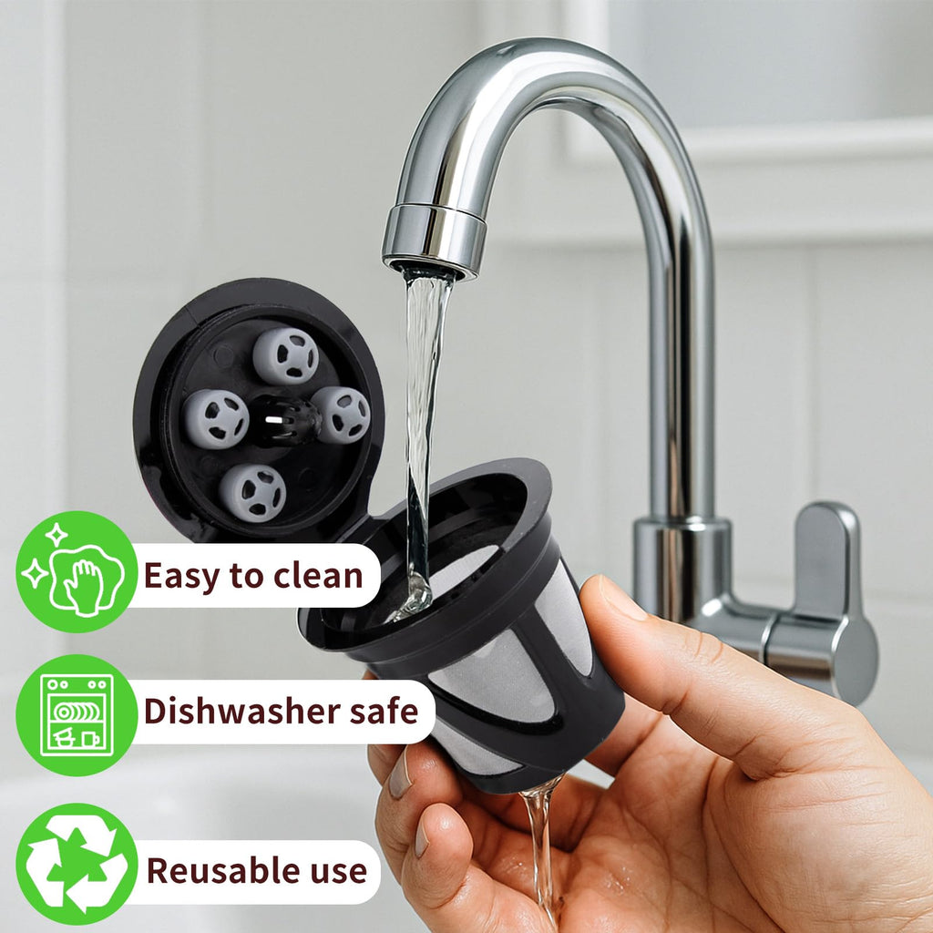 4 Pack Reusable K Cups Compatible with Keurig Supreme and K-Supreme Plus, Refillable Coffee Pods with Filter Paper Fit for Keurig Supreme Coffee Maker
