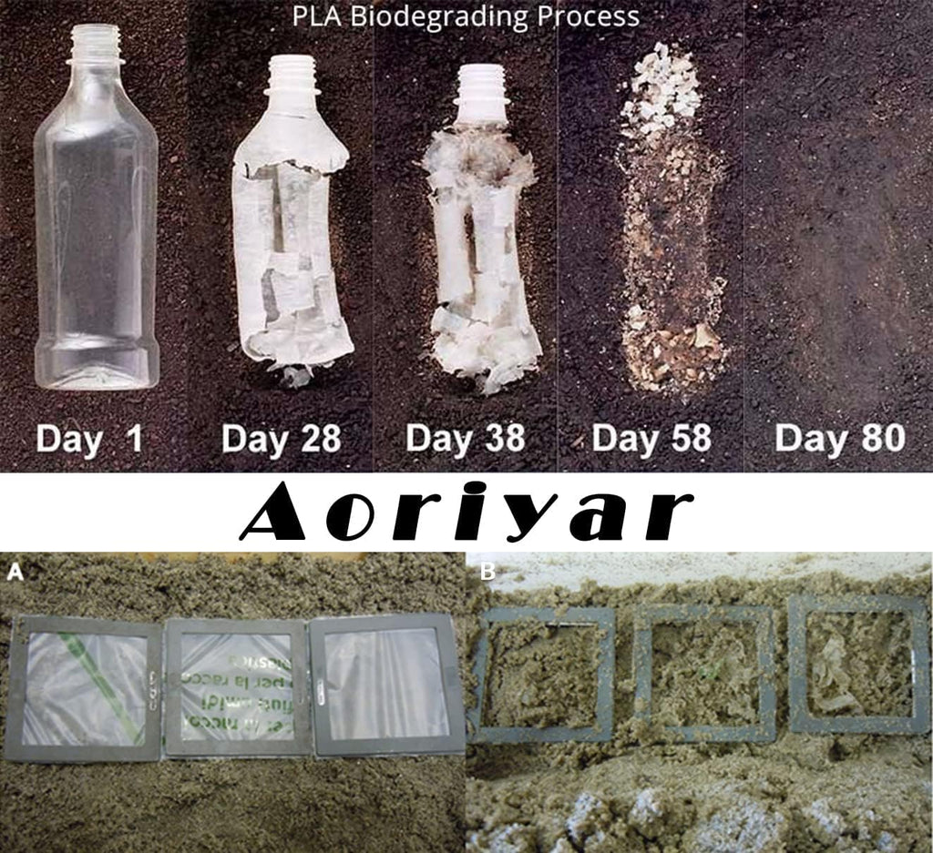 Aoriyar 1.2 Gallon Small Trash Bags, 160 Counts Biodegradable Bin Liners Garbage Bags, Thickened Mini Compostable Degradable Recycling Bags for Kitchen, Bathroom, Office (Green)