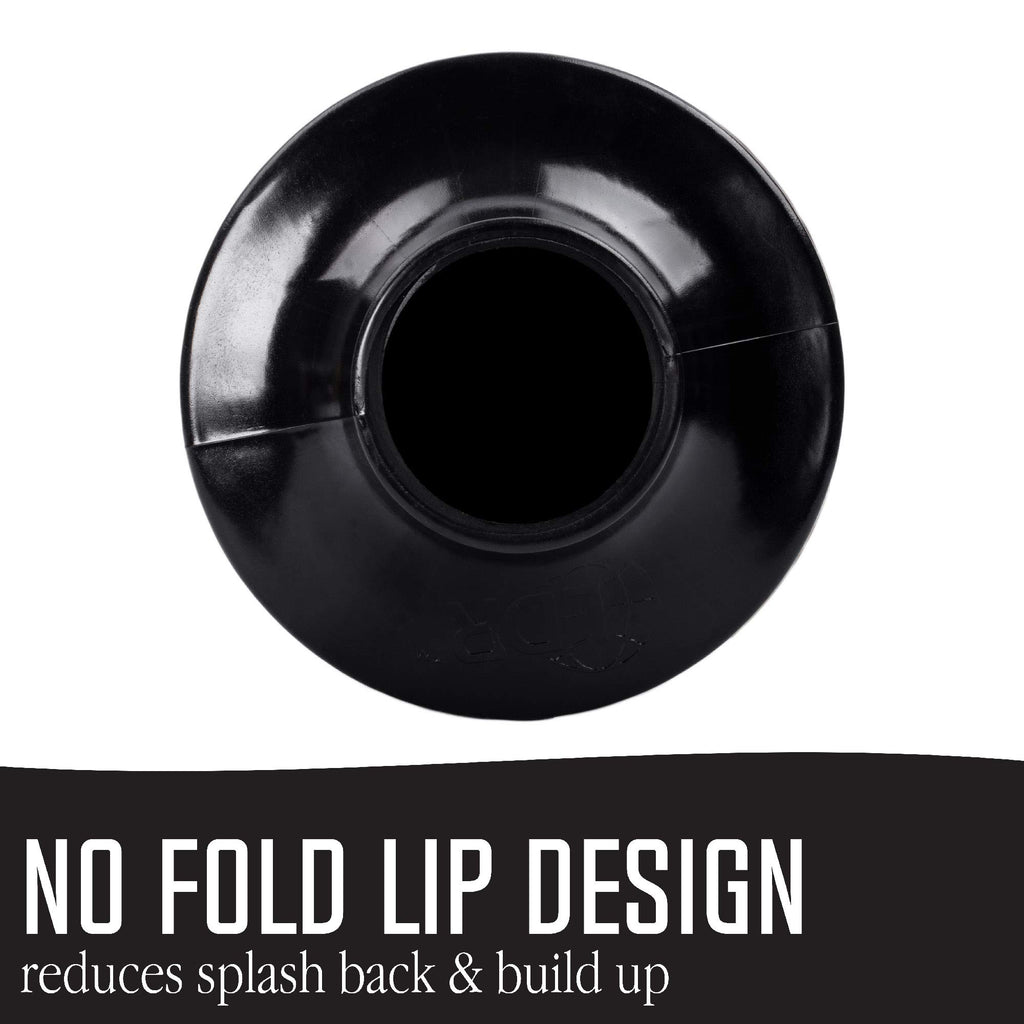JS Jackson Supplies Professional Bellows Accordion Toilet Plunger, High Pressure Thrust Plunge Removes Heavy Duty Clogs from Clogged Bathroom Toilets, All Purpose Power Plungers for Bathrooms, Black