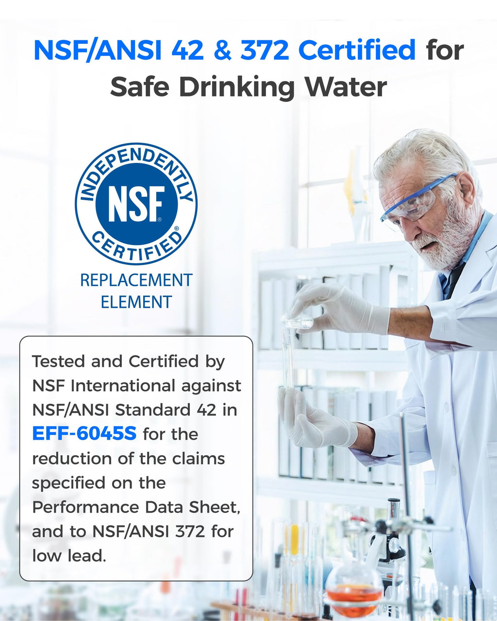 Waterdrop DA97-17376B Replacement for Samsung® HAF-Qin/EXP, DA97-08006C, RF28R7201SR, RF28R7351SG, WD-F45, Refrigerator Water Filter, 3 Filters