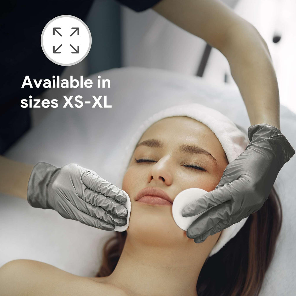 Chrome Disposable Nitrile Gloves X Large - 200 Pack - 3 Mil - Powder and Latex Free - Non-Sterile - Food Safe Gloves