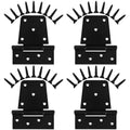 Heavy Duty Gate Hinges 3.5 inch 4 Pack Extra Thick Industrial T Hinges Barn Door Hinges Shed Door Hinges for Large Wooden Gates Wood Fence Outdoor - Black Iron Finish (Screws Included)