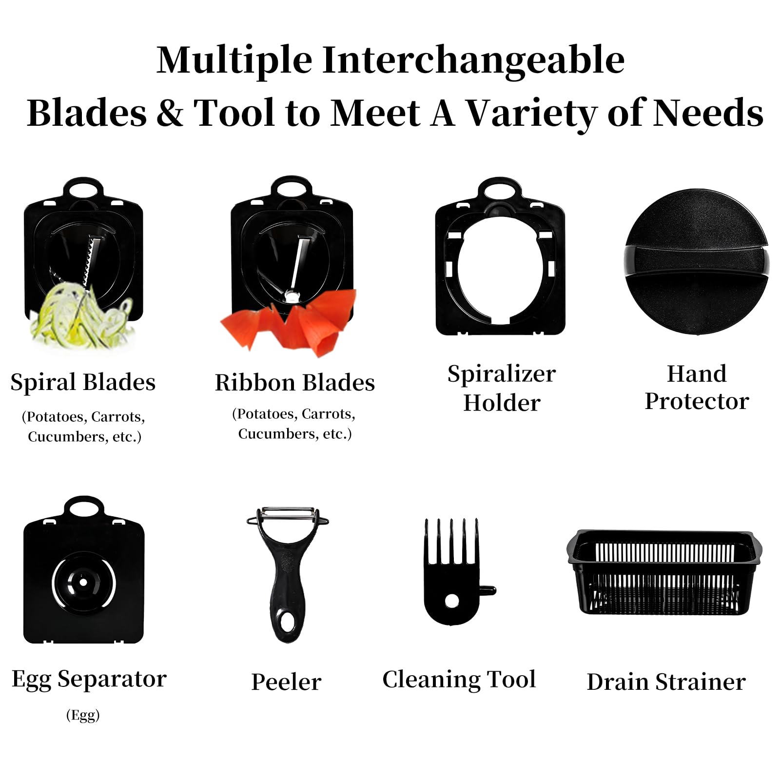 17-in-1 Vegetable Chopper Mandoline Slicer - 11 Interchangeable Blades Veggie Dicer Cutter with Container, Drain Strainer, Peeler, Hand Guard - BPA-Free Kitchen Food Chopper for Onion, Potato, Carrot