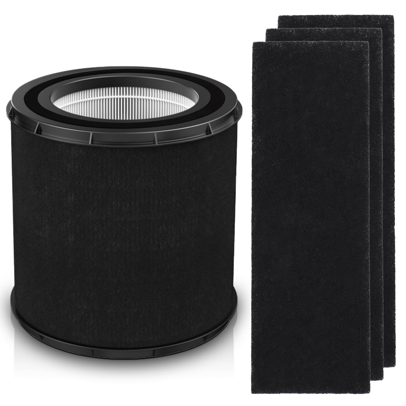 FLT4700 HEPA Filter M Replacement Compatible with Germ Guardian Air Purifier AC4700 AC4700BDLX AC4711 AC4625 AC4625BDLX FLT47CB4, H13 True HEPA + 4 Activated Carbon Filter Set