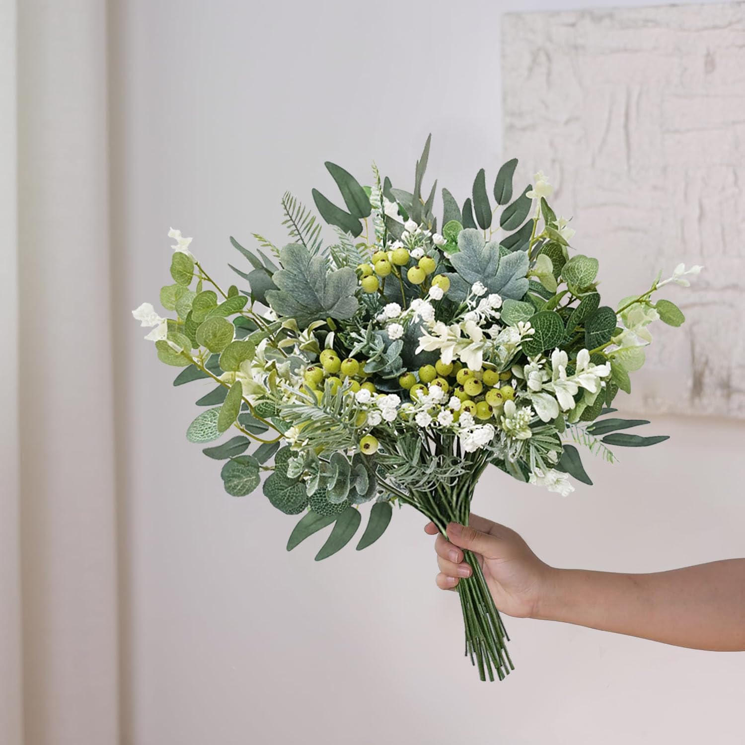 OrgMemory 78Pcs Faux Flowers, Artificial Greenery Stems, Greenery for Centerpieces for DIY Bridal Bouquets Wedding Floral Arrangement Table Centerpieces