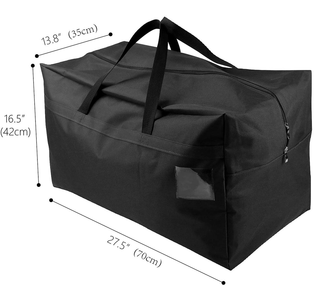 AMJ 2 Pack Moving Bags Heavy Duty Extra Large Stronger Handles Wrap Totes Storage Boxes Storage Totes, Storage Totes for Space Saving, Fold Flat, Alternative to Moving Box, Black