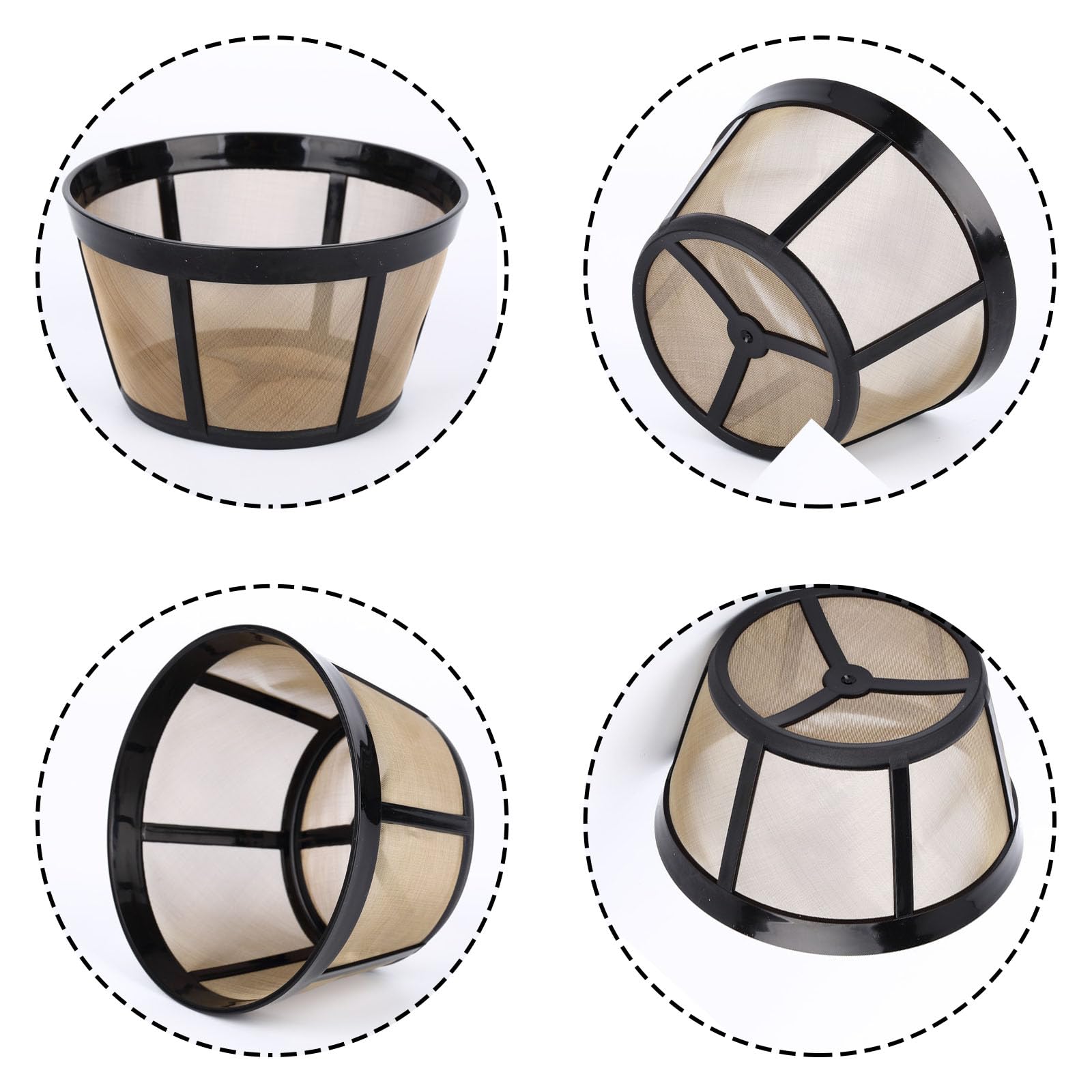 2 Pack Reusable Coffee Filters Replacement for Bunn 8 10 12 Cup Coffee Maker, Compatible with Brewer Series BX, BTX, GRX, NHB, NHS, ST, HG & H