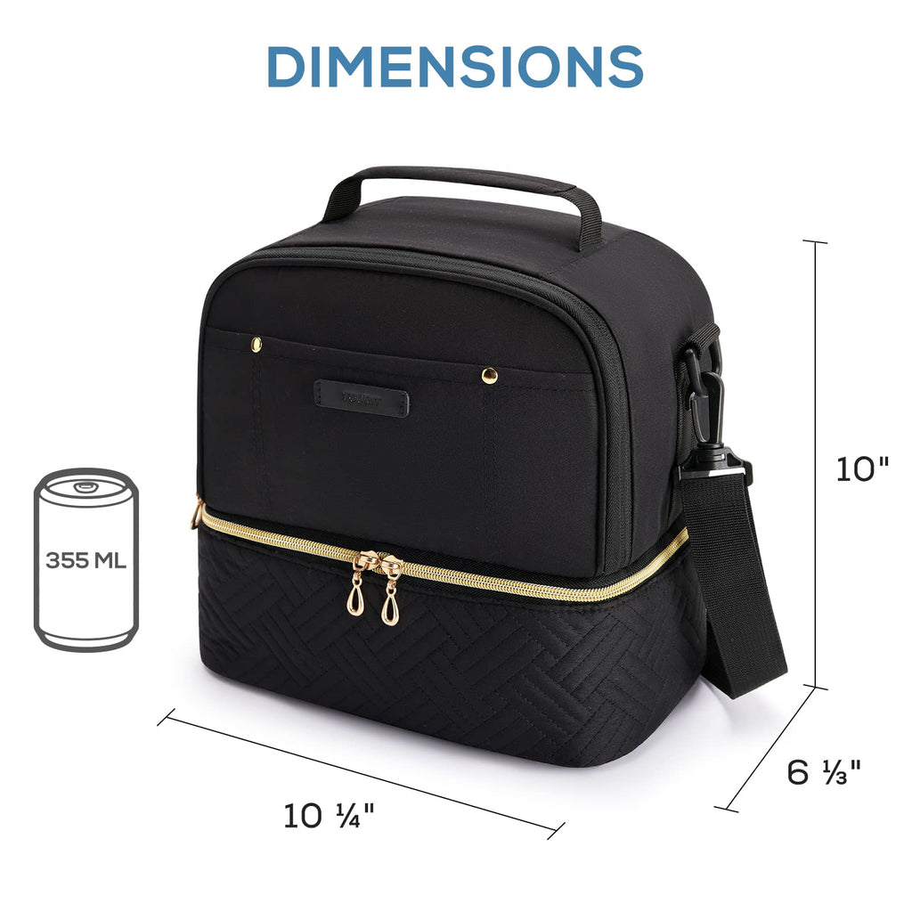 TOURIT Lunch Bag Women Double Deck Lunch Box Insulated Lunch Cooler for Women Men Work, School
