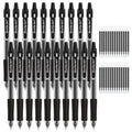 Shuttle Art Black Gel Pens, 48 Pack(20 Gel Pens with 28 Refills) Retractable Medium Point Rollerball Gel Ink Pens Smooth Writing with Comfortable Grip for Office School Home Work