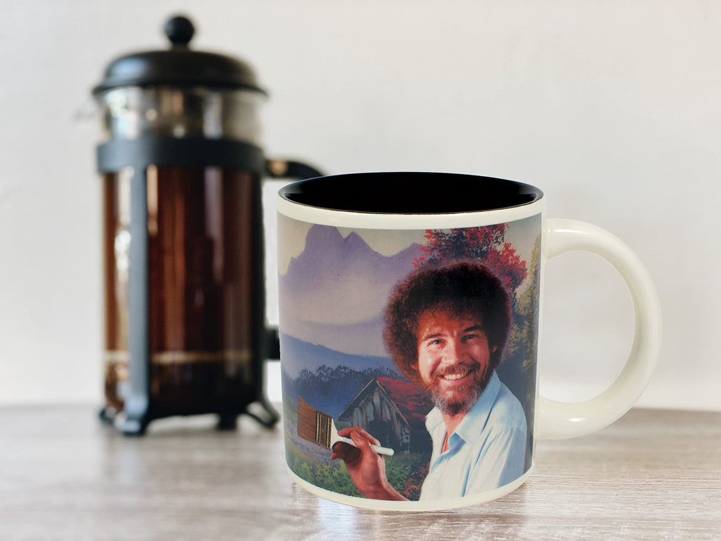 The Unemployed Philosophers Guild Bob Ross Self-Painting Mug - in A Fun Gift Box