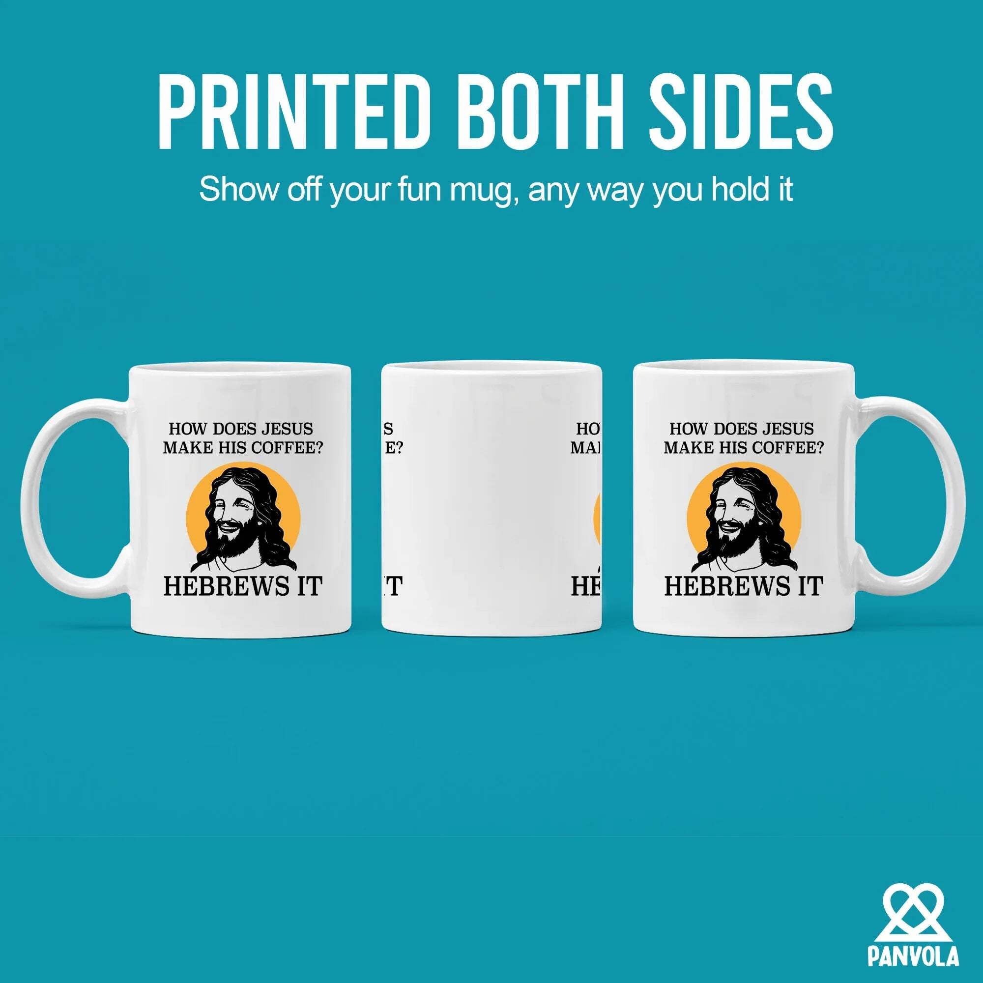 How Does Jesus Make His Coffee Hebrews it Funny Christian Gifts for Pastors Churchmate Mom Dad Sister Brother Coffee Lovers Ceramic Mug 11 oz White