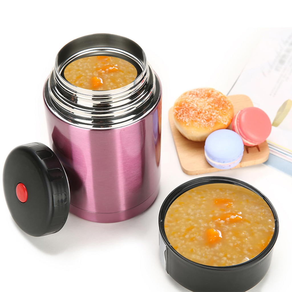 Meichoon Large Insulated Food Container for Cooking 35 oz 1000ml, Stainless Steel Interior Leak Proof Soup Jar & Food Storage, BM02 Blue