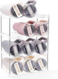 4-Tier Stackable Water Bottle Organizer for Stanley Cup 40oz, Tumbler Organizer, Space-Saving Storage Holder Rack for Large Cups, Ideal for Home and Kitchen Cabinet, Countertop, Pantry, Wine Rack