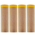 Xianshengle Pre-Taped Masking Paper for Painting - 20 Inch x 50 Feet Brown Kraft Paper Tape and Drape Roll, Paint Adhesive Protective Paper for Covering Skirting, Frames, Cars and Auto Body