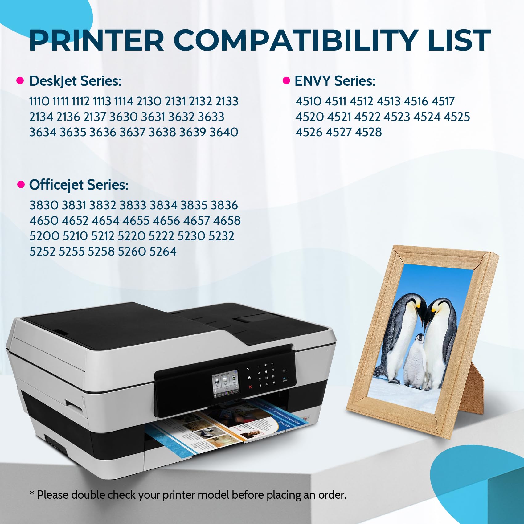 Penguin 63XL Ink Cartridge for HP Envy 4520 4516 4522 Officejet 3830 4650 3833 4512 4516 4520 4522 4655 5255 5200 Deskjet 3630 3632 2132 Printer Remanufactured 63 XL hp63 Tri-Color 1-Pack