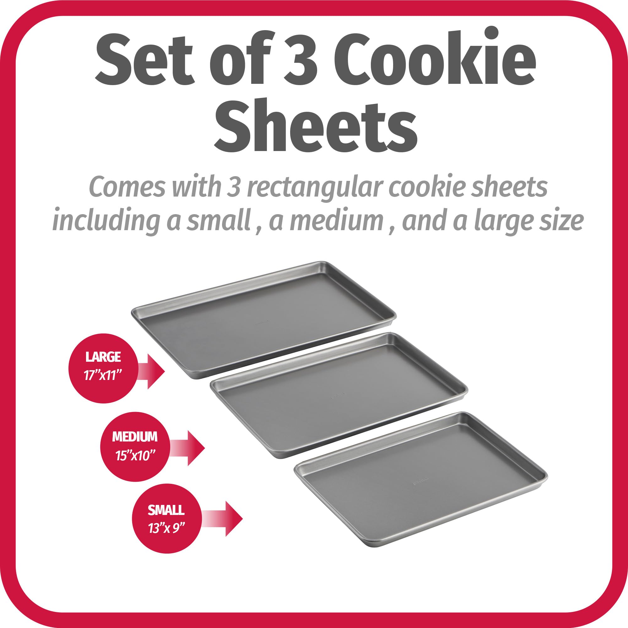 Good Cook Set of 3 Non-Stick Cookie Sheet