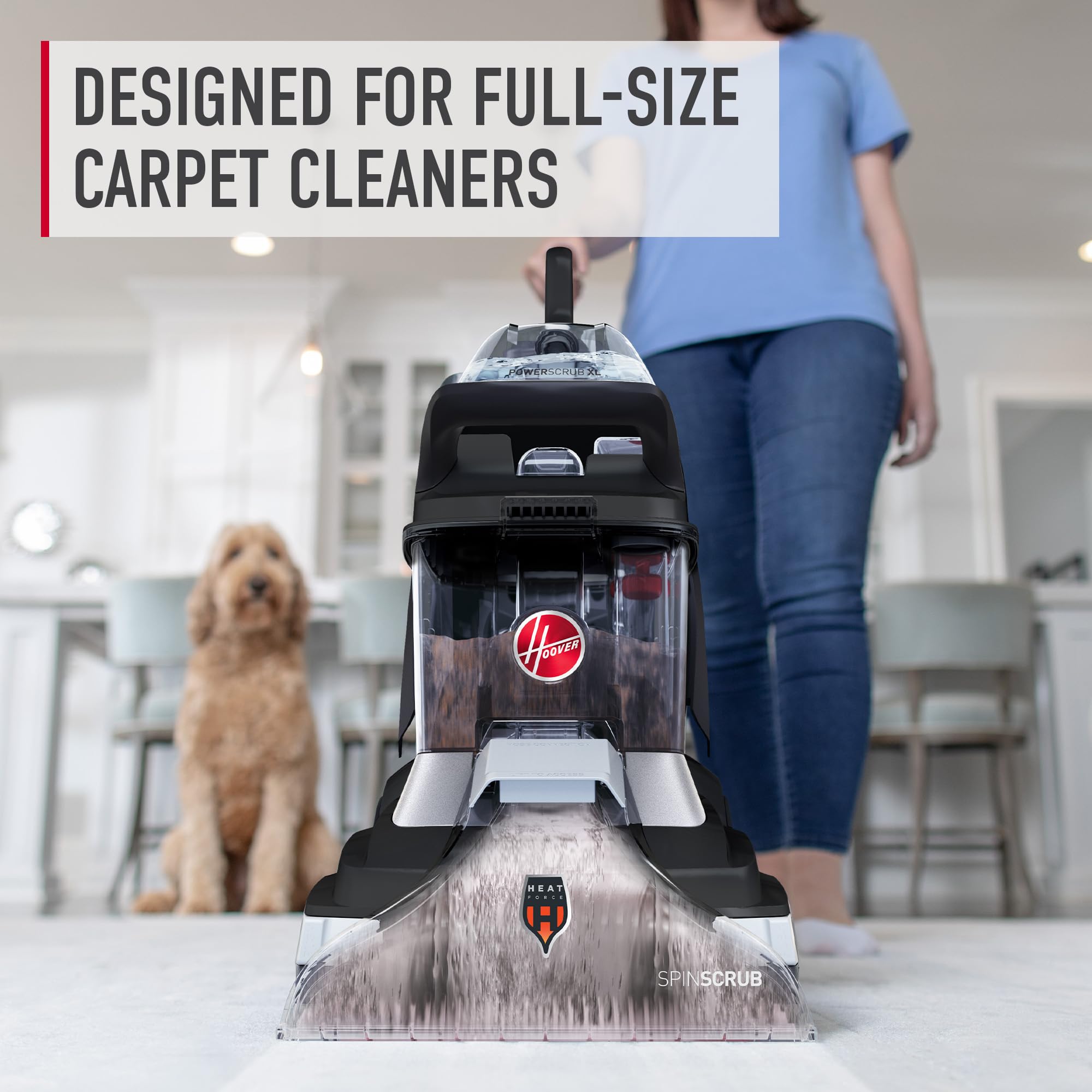 Hoover Renewal Carpet Cleaner Solution, 64oz., Fresh Meadows Scent, Everyday Carpet Solution, Removes Dirt and Grime from Carpet and Upholstery, Pair with Hoover Carpet Cleaner Machine, AH31924CA