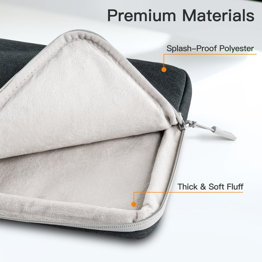 JETech Laptop Sleeve for 13-14Inch MacBook Neo (A18 Pro), MacBook Air/Pro (M1-M5) 2020-2026, 13-13.6 Inch Notebook, Waterproof Shock Resistant Bag Case with Accessory Pocket (Dark Grey)